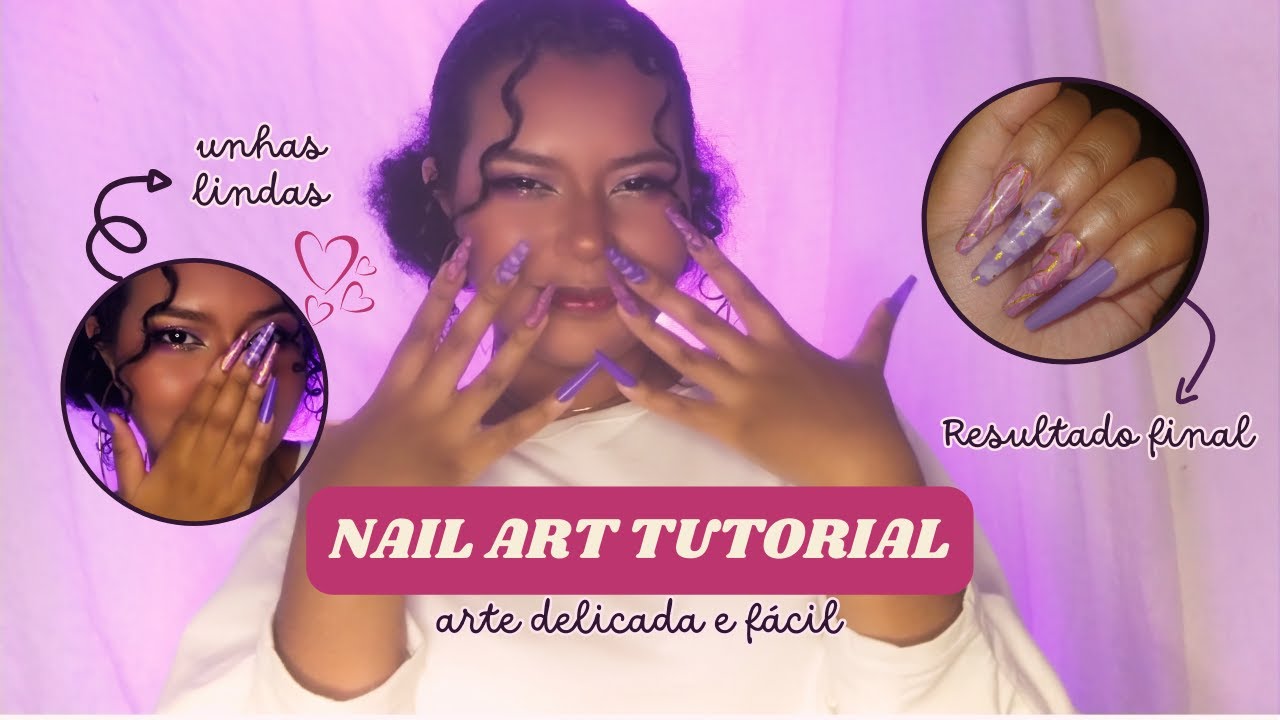 NAIL ART TUTORIAL | unha delicada e f&aacute;cil #unhas #unhasdecoradas #inaebru #unhaslindas