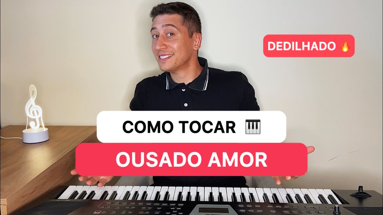 Como tocar OUSADO AMOR dedilhado no teclado ( Aula de Teclado )