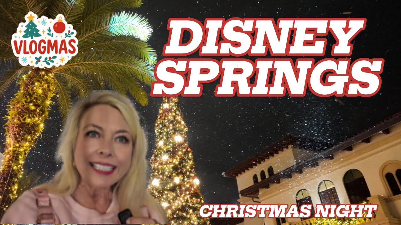 Disney Springs at the Holidays Nighttime fun | Jock Lindsey’s Holiday Bar + Tree Stroll 🎄✨🍹Vlogmas