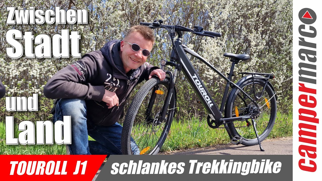 Touroll J1 Trekkingbike | schnittiges Einsteiger E-Bike bis 100 km Reichweite 