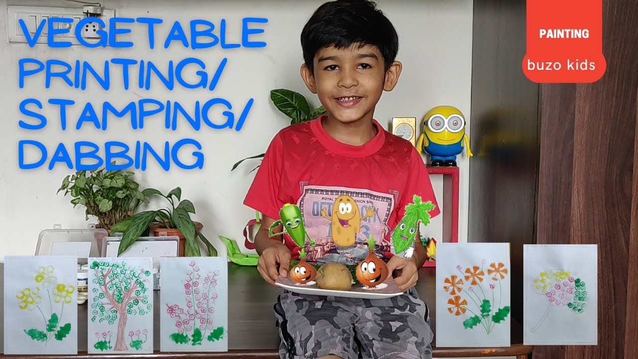 Vegetable Printing || Stamping || Dabbing for kids | Fun Activity for pre-schoolers and kids