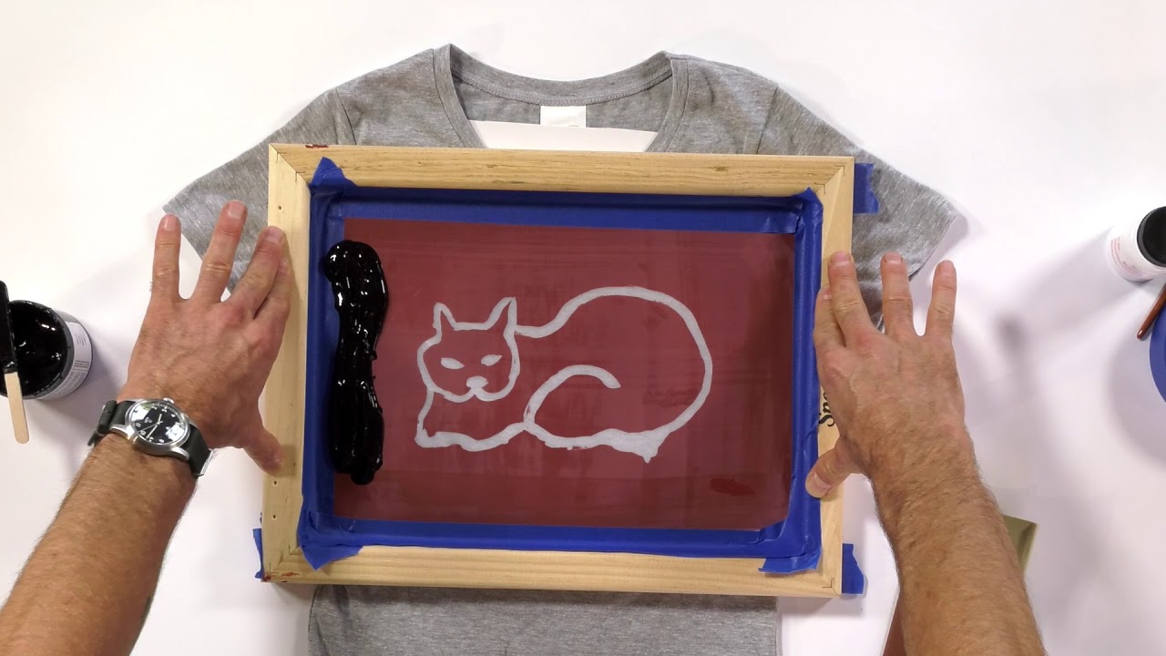 Printing a t-shirt - Drawing Fluid & Screen Filler Method (Part 6 of 8)