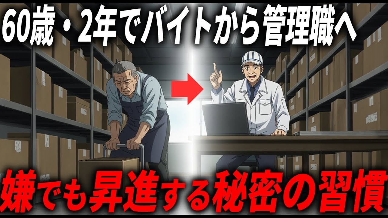【リストラから逆転】60歳から始めたバイト先で管理職へ上りつめた男の、嫌でも昇進する秘密の習慣