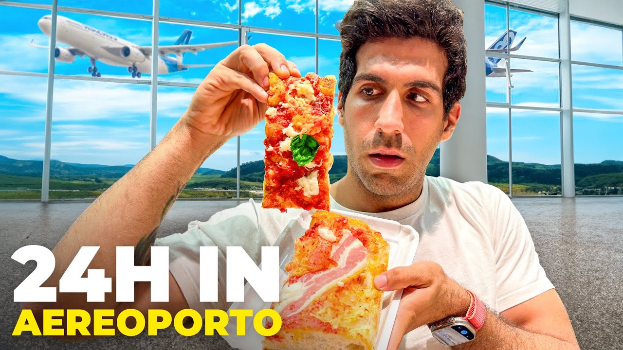VIVO 24H IN AEROPORTO - Cosa si mangia DI NOTTE a FIUMICINO?