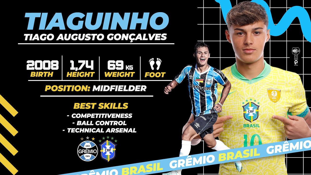 Tiaguinho / 17 years - Skills and Goals - Grêmio - Season 2025 🇧🇷