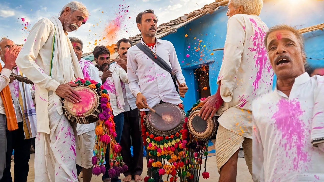 गाँव की बुंदेलखंडी फागें 👌// शुद्ध देसी फाग ढाना की // दगा बाजी से मारे बालमा