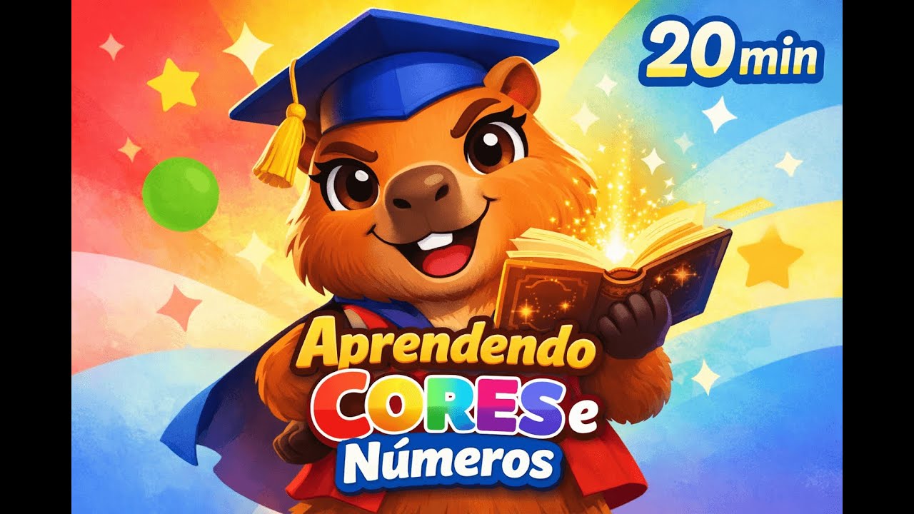 Capi ensina  Cores e dos Números de forma divertida – 20 minutos
