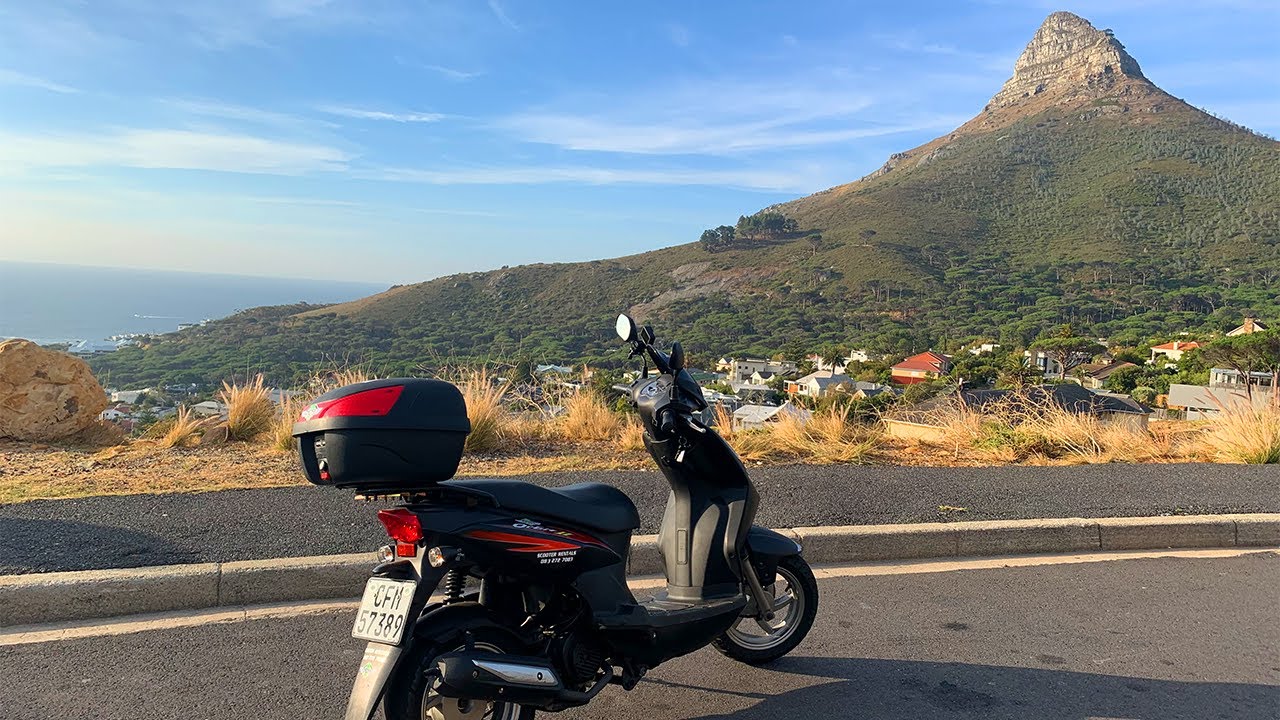 Learning To Ride a Motor Scooter In Cape Town, South Africa