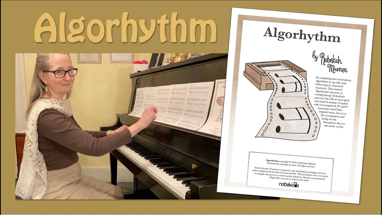 Algorhythm, an Intermediate Celtic rock fusion piano solo composed, introduced & performed by Maxner