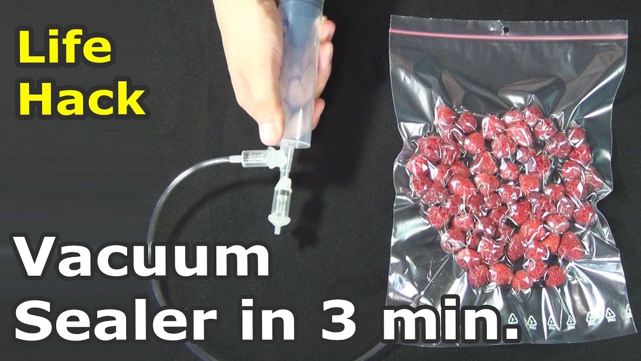 Vacuum Sealer in 3 minutes - DIY | Life hack: How to make a Vacuum Sealer for food