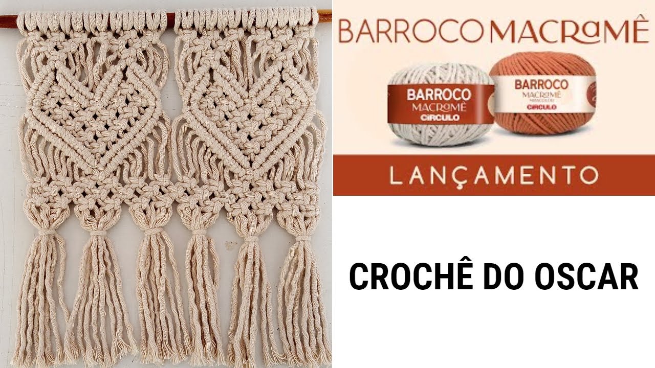 MACRAMÊ PARA  INICIANTES - TUTORIAL MODELO CORAÇÃO CROCHEDOOSCAR