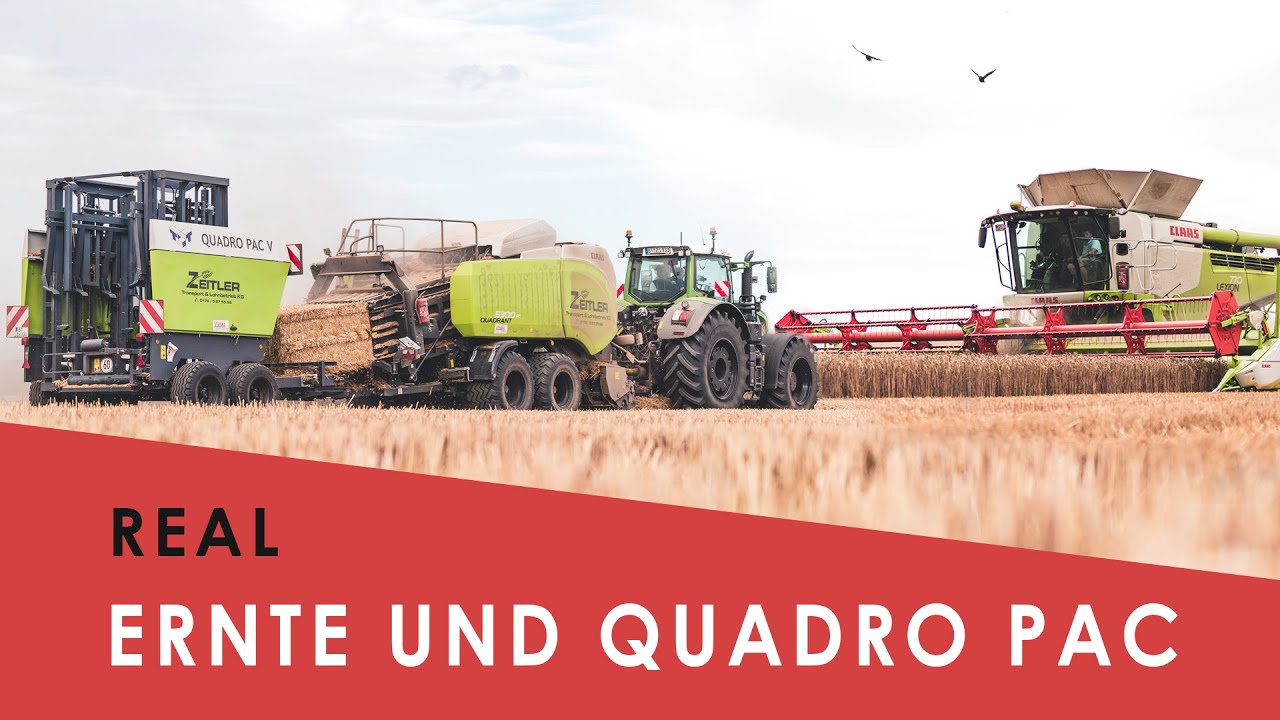 Getreide Ernte mit Claas Lexion 770 & TST Quadro Pac V