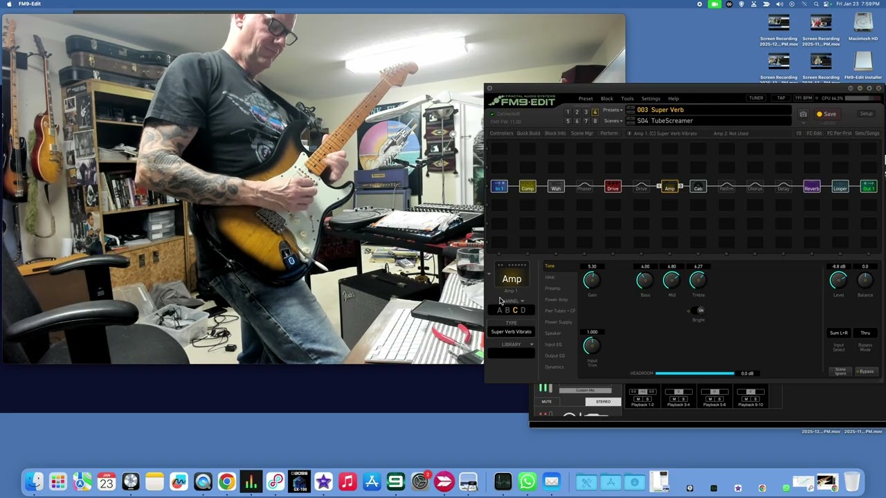 Good ol' fashioned Shredster Friday night blues jam /w Fractal FM9