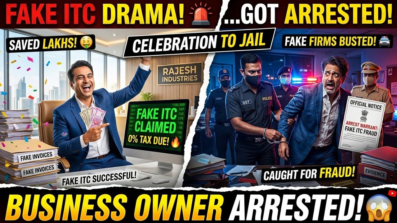 Fake GST Firms and ITC Fraud Crackdown (2026)l How GST Department Detects Fake ITC l CA Explains
