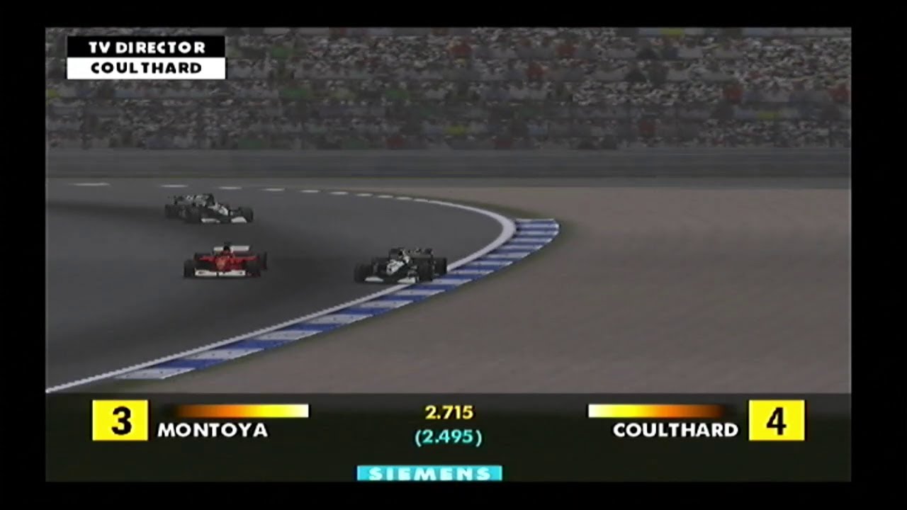 F1 2001 (PS2), Race 12, Germany (Spectator Mode, Reverse Result Series)