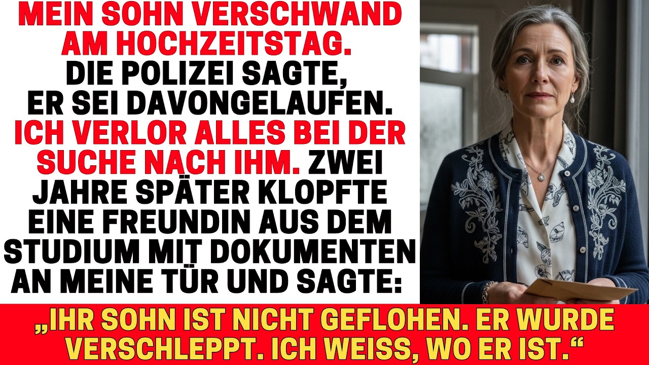 MEIN SOHN VERSCHWAND AM HOCHZEITSTAG – ZWEI JAHRE SPÄTER ENTHÜLLTE EINE FREUNDIN DIE WAHRHEIT…