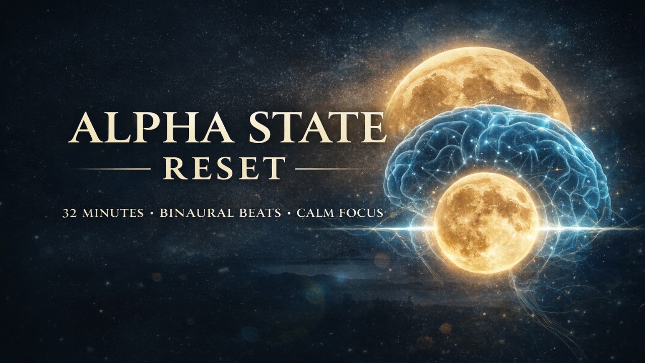 32 Minutes of Alpha Binaural Beats | Schumann Resonance Inspired | Calm Focus & Nervous System Reset