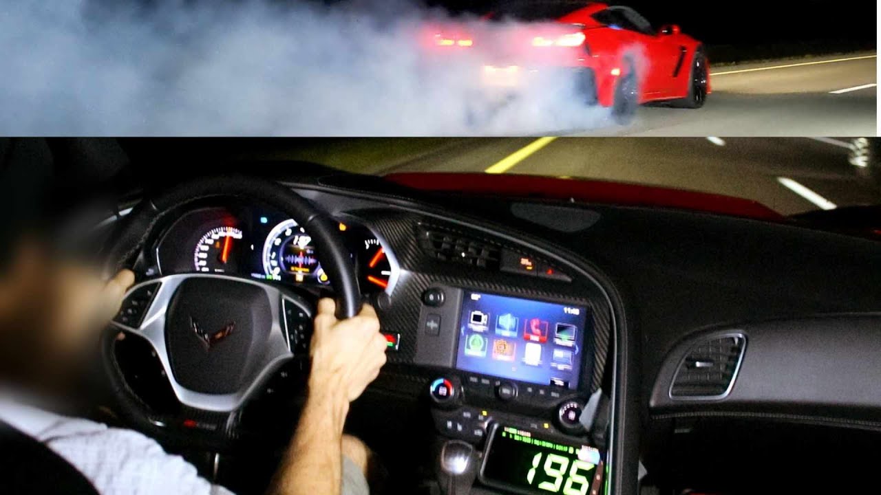 0-196mph -- C7 Z06 Top Speed with Burnout and Flybys