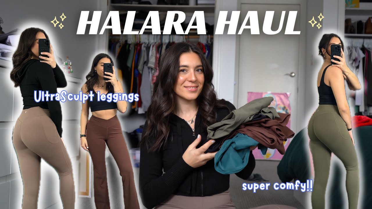 HALARA LEGGINGS TRY ON HAUL AND REVIEW | UltraSculpt Leggings, Crossover + High Waisted Leggings