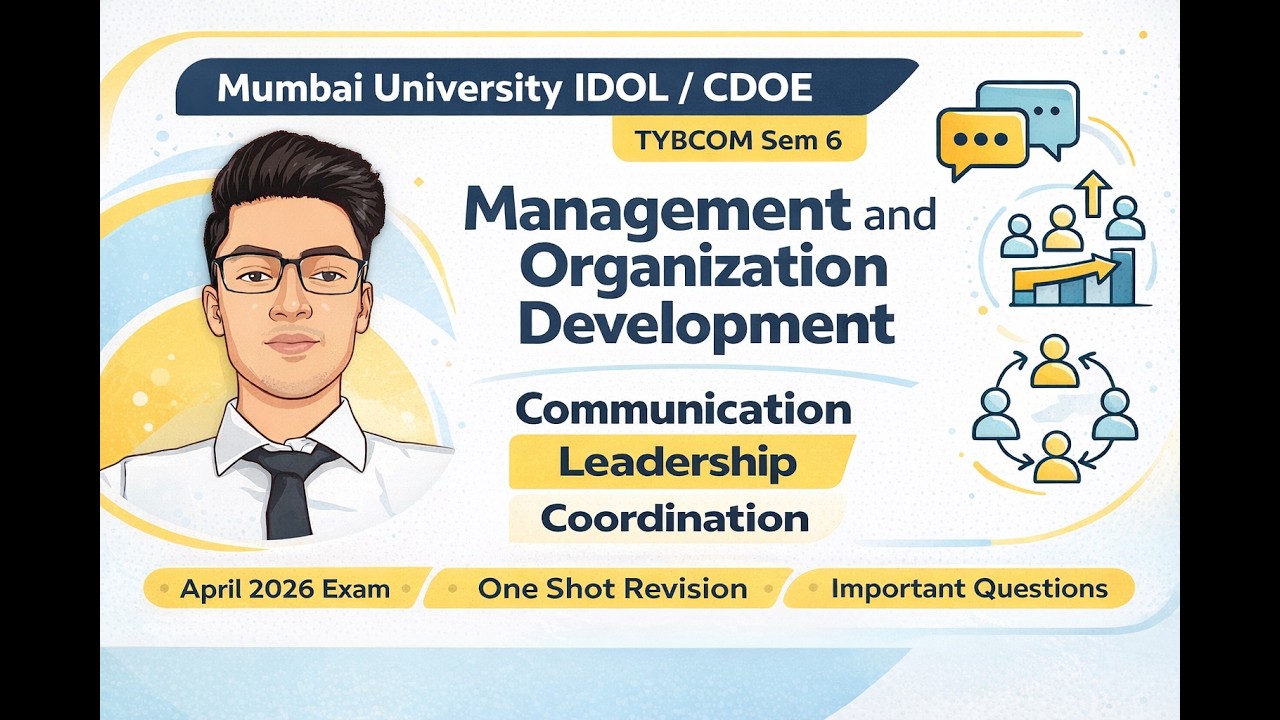 CDOE TYBCOM Sem 6 Management and Organization Development | April 2026 Exam
