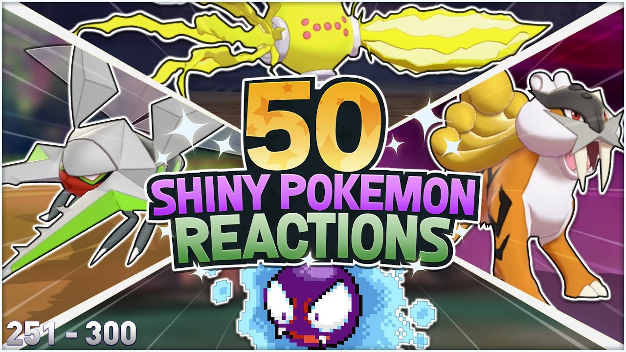 50 INSANE LIVE SHINY REACTIONS! | Shiny Pokemon Montage! | (251-300)