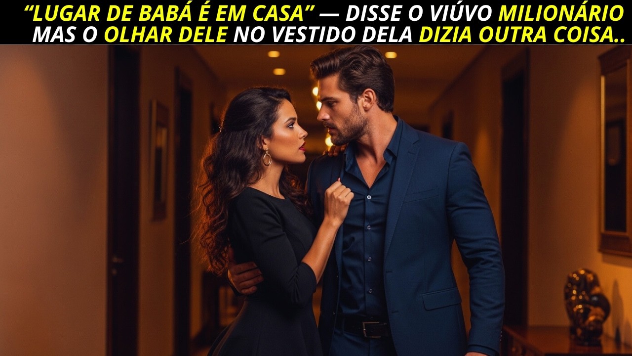 LUGAR DE BABÁ É EM CASA—DISSE O VIÚVO MILIONÁRIO , MAS O OLHAR DELE NO VESTIDO DELA DIZIA OUTRA COIS
