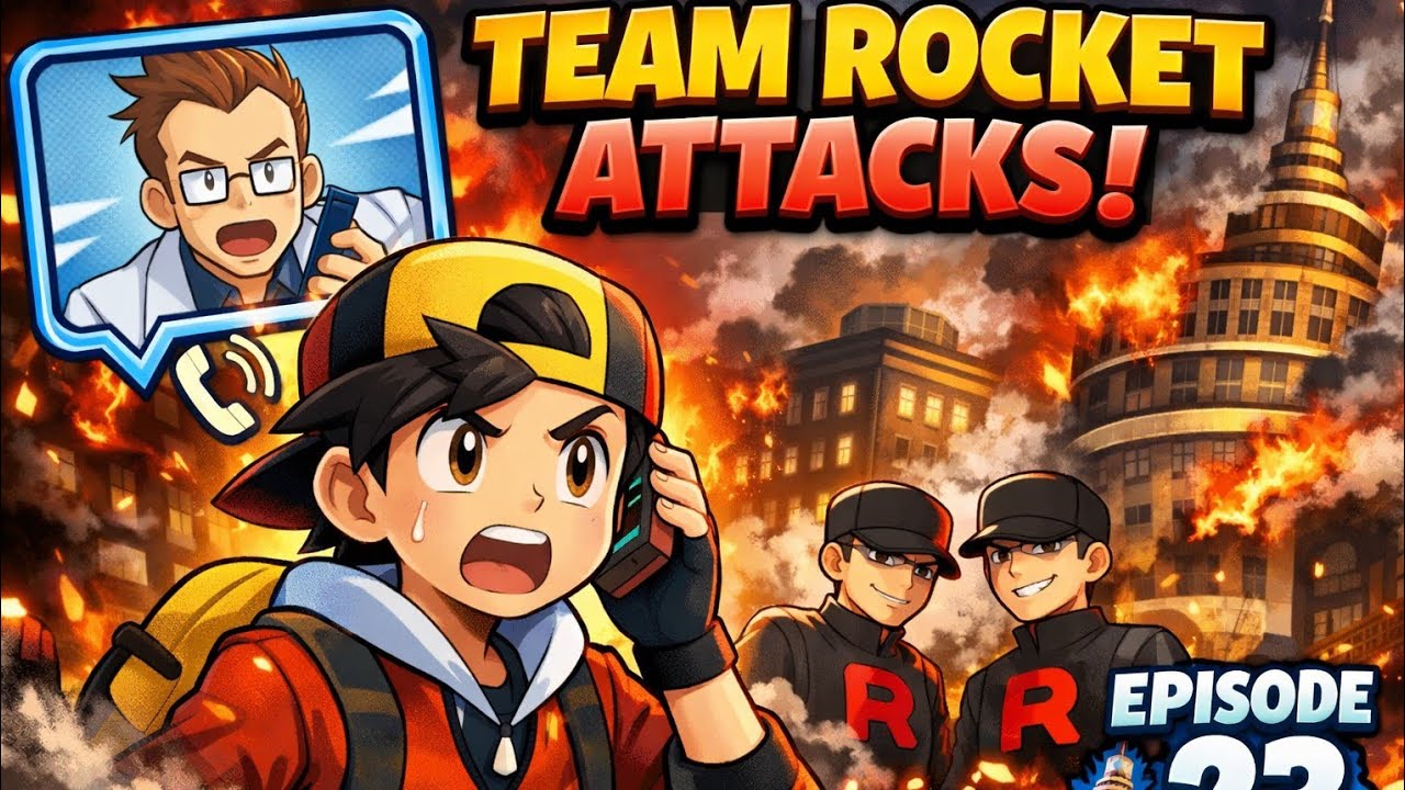 Professor Elm’s Shocking Call! 📞 Team Rocket Takes Over Goldenrod Radio Tower | Ep. 23