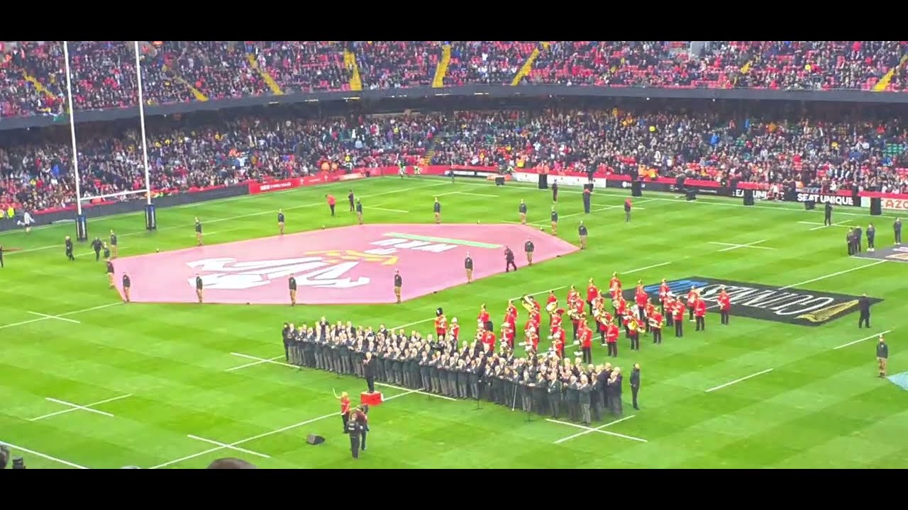 Katherine Jenkins sings World in Union, Principality Stadium, Wales vs England 25.02.2023