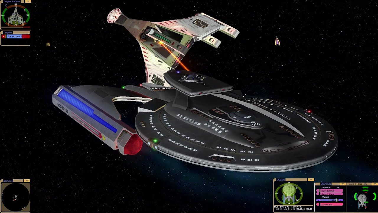 USS Io vs Klingon Warships | KM | Star Trek Bridge Commander