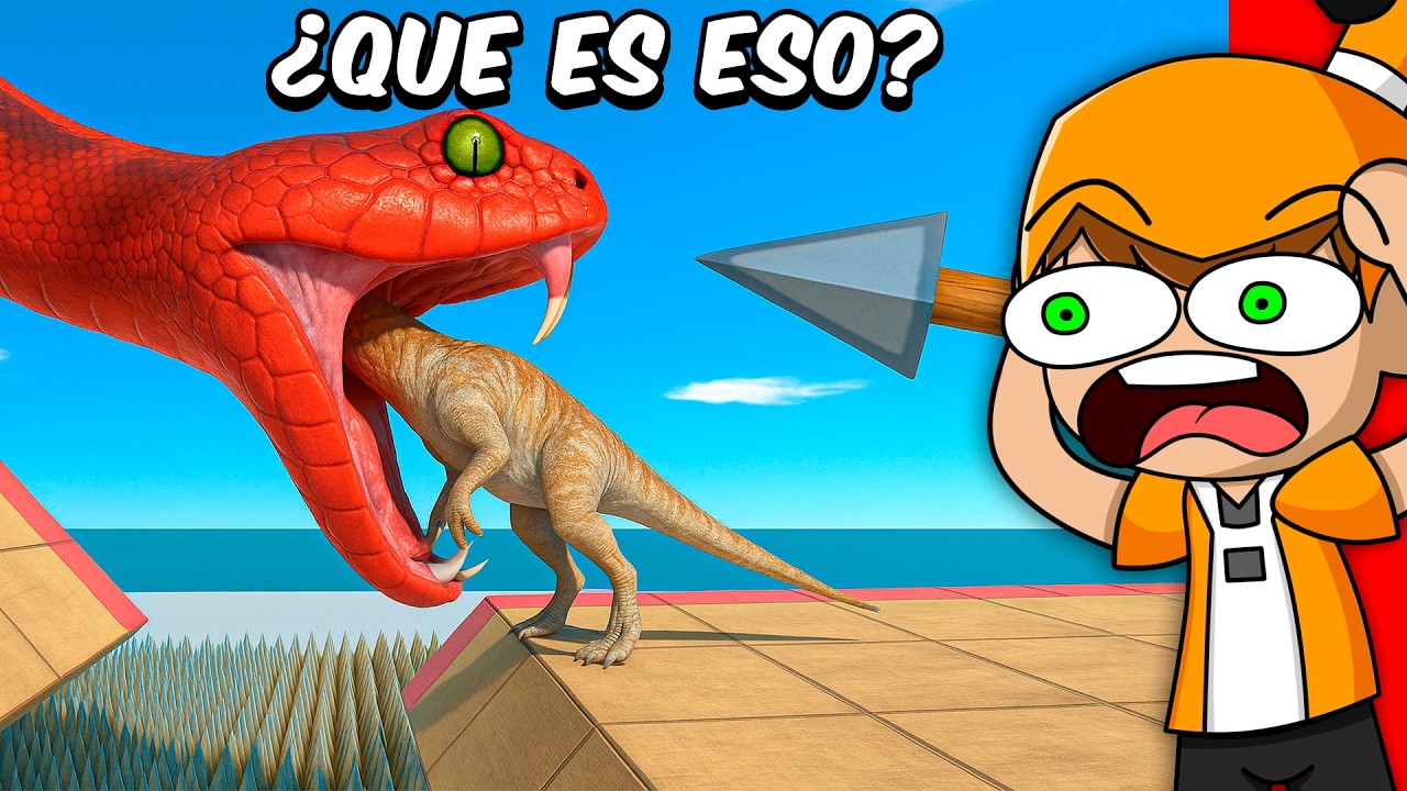 ¿Que DINOSAURIO salvaje es mas FUERTE? Palmita reacciona a Animal Revolt Battle Simulator