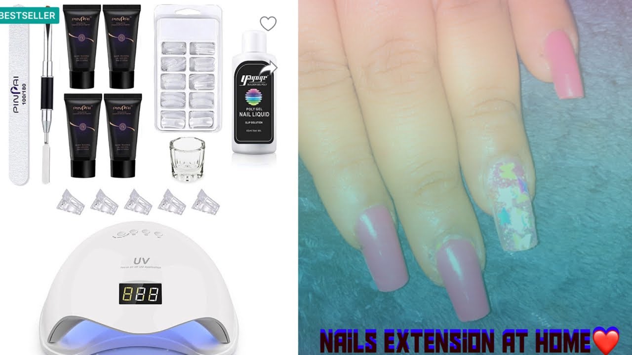 Flipkart polly jell nails extension review at home👍🏻