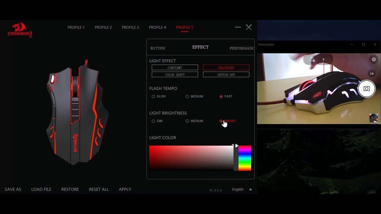 Redragon Titanoboa 2 M802 Windows10 driver v1.0.0.4 download & test 