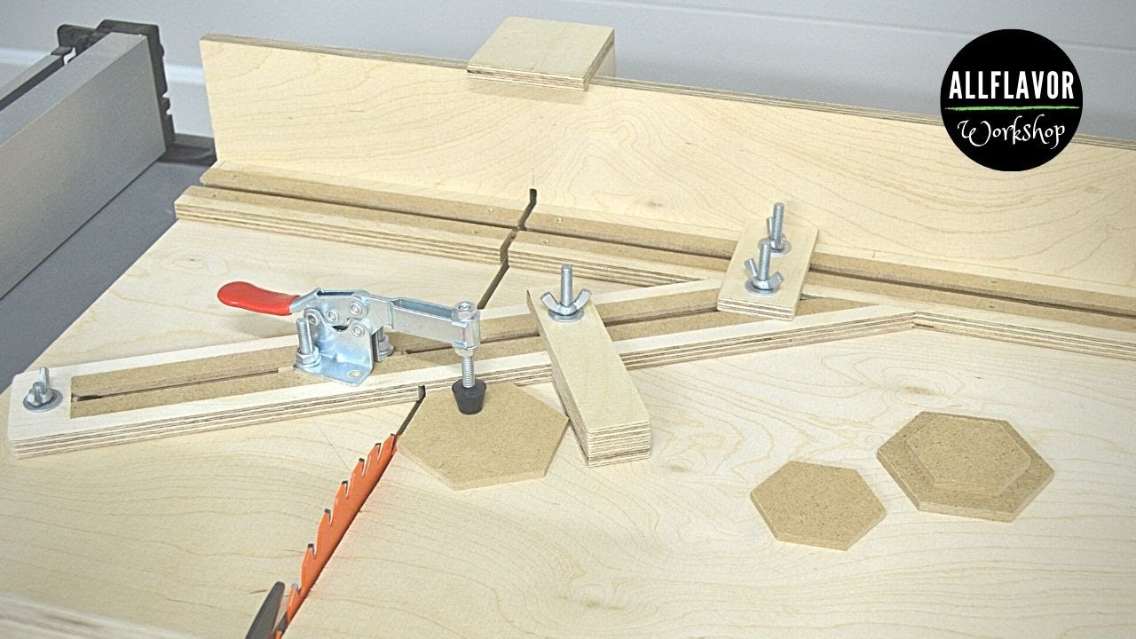 Table Saw Hexagon Jig | Cut a Hexagon Out of Wood