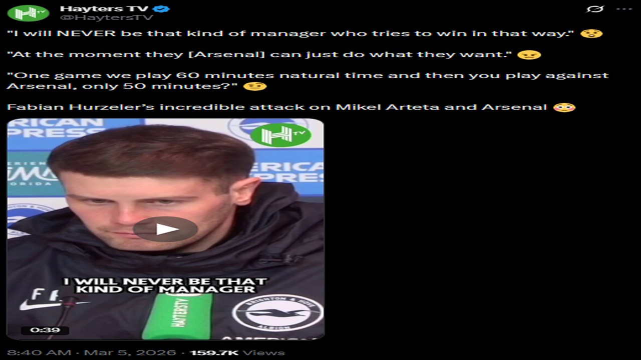Other Managers Are Calling Out Arsenal