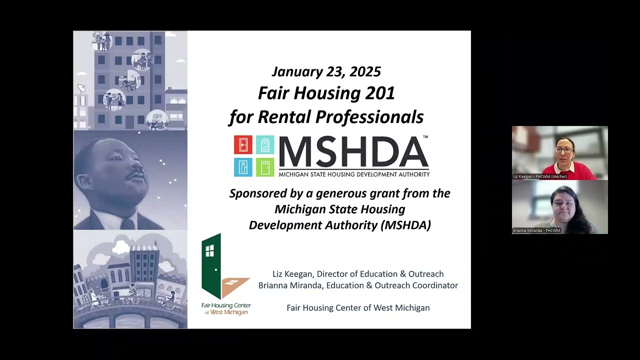 FHCWM Fair Housing 201 Training for Rental Professionals - January 2025