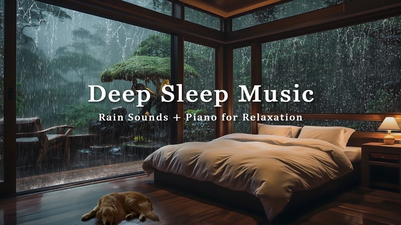 Gentle Rain and Relaxing Music for Insomnia – Reduce Stress and Improve Sleep Quality