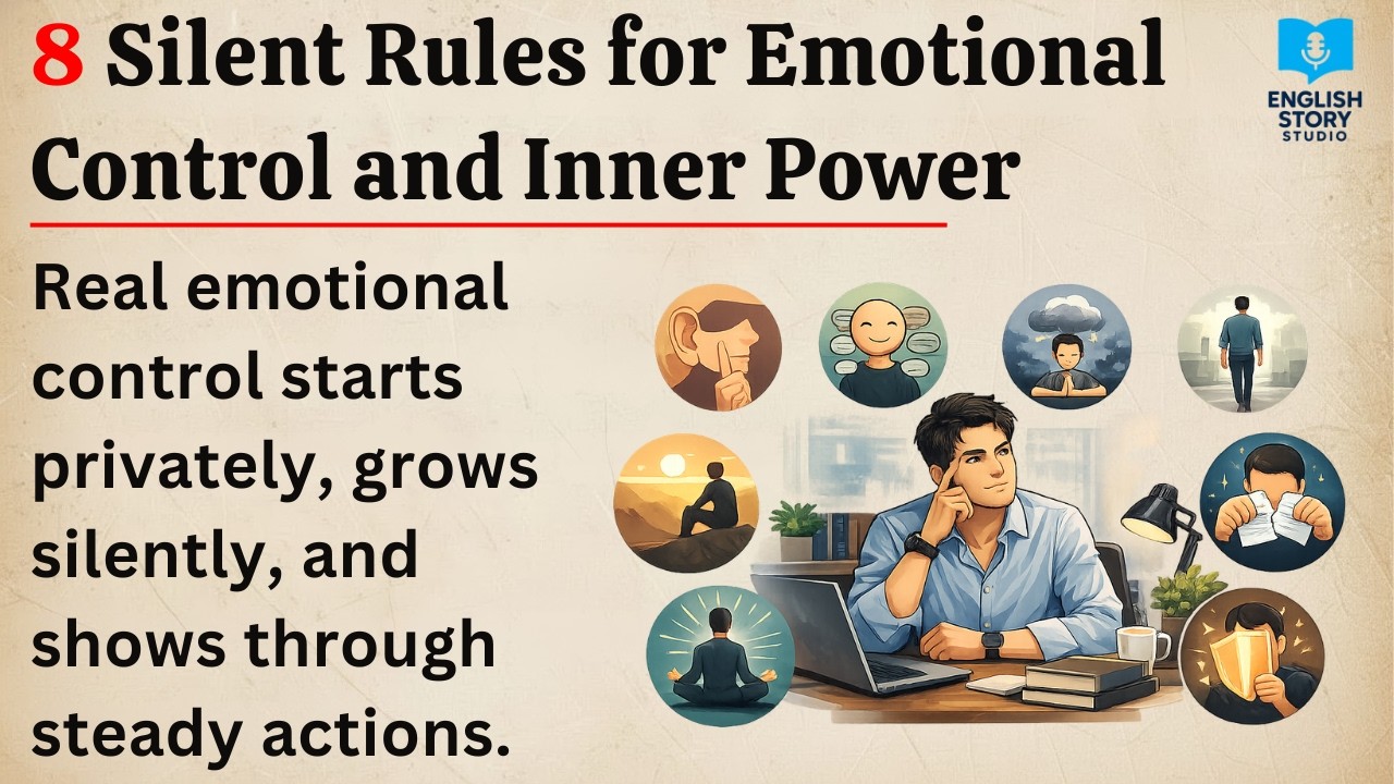 Graded Reader ✅ - 8 Silent Rules for Emotional Control and Inner Power| English Listening Practice