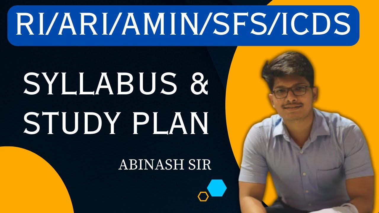 SYLLABUS & STUDY PLAN | RI/ARI/AMIN/ICDS/SFS 2023 | Abinash ପାଠଶାଳା #riariamin