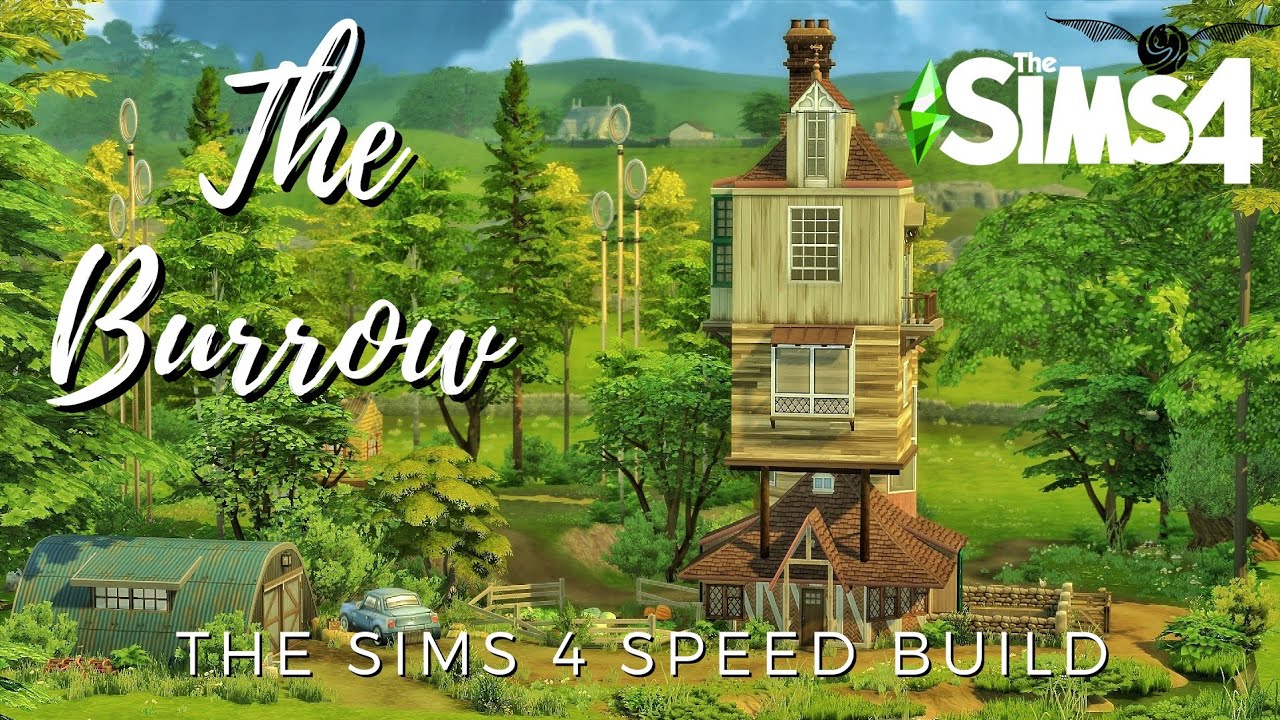 The Burrow | The Sims 4  Speed Build | No CC | Harry Potter ⚡1st Part