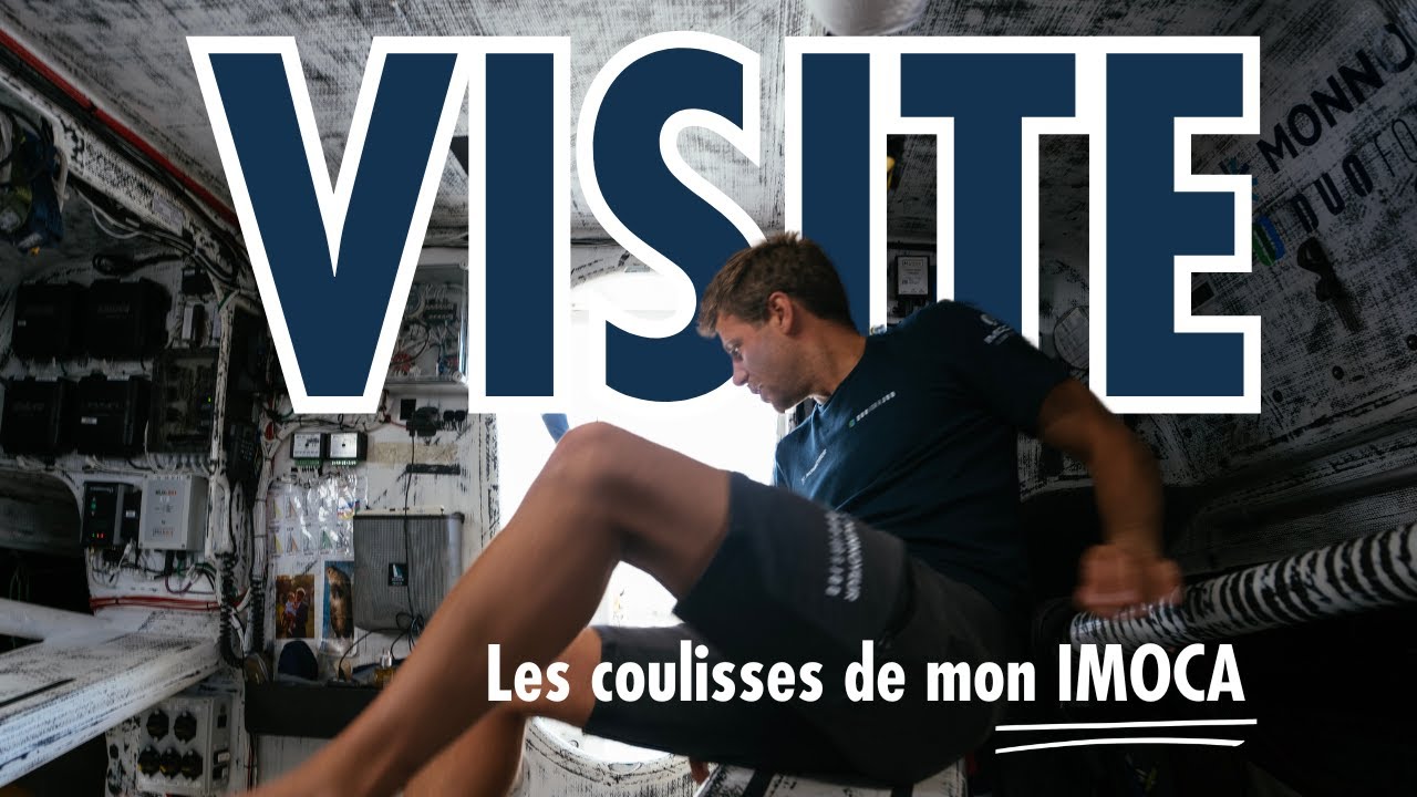 Visite de l'IMOCA de Benjamin Ferré, Monnoyeur Duo for a Job, avant le Vendée Globe
