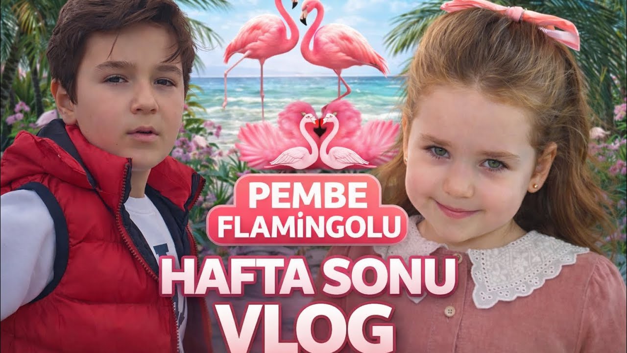 BÖYLESİNİ GÖRMEDİNİZ! PEMBE FLAMİNGOLU HAFTA SONU VLOG!! #eğlenceli çocuk videoları