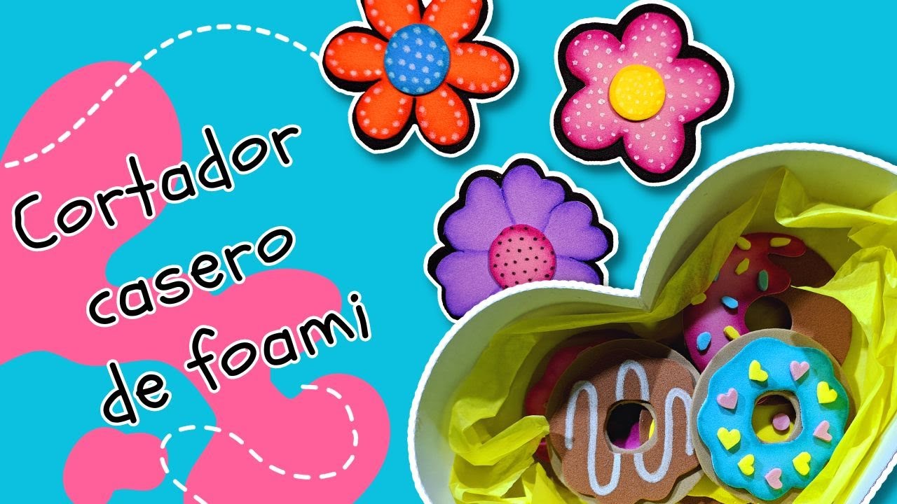Perforador casero de figuritas de foami ( goma eva ) / foam cutter / molde cortador