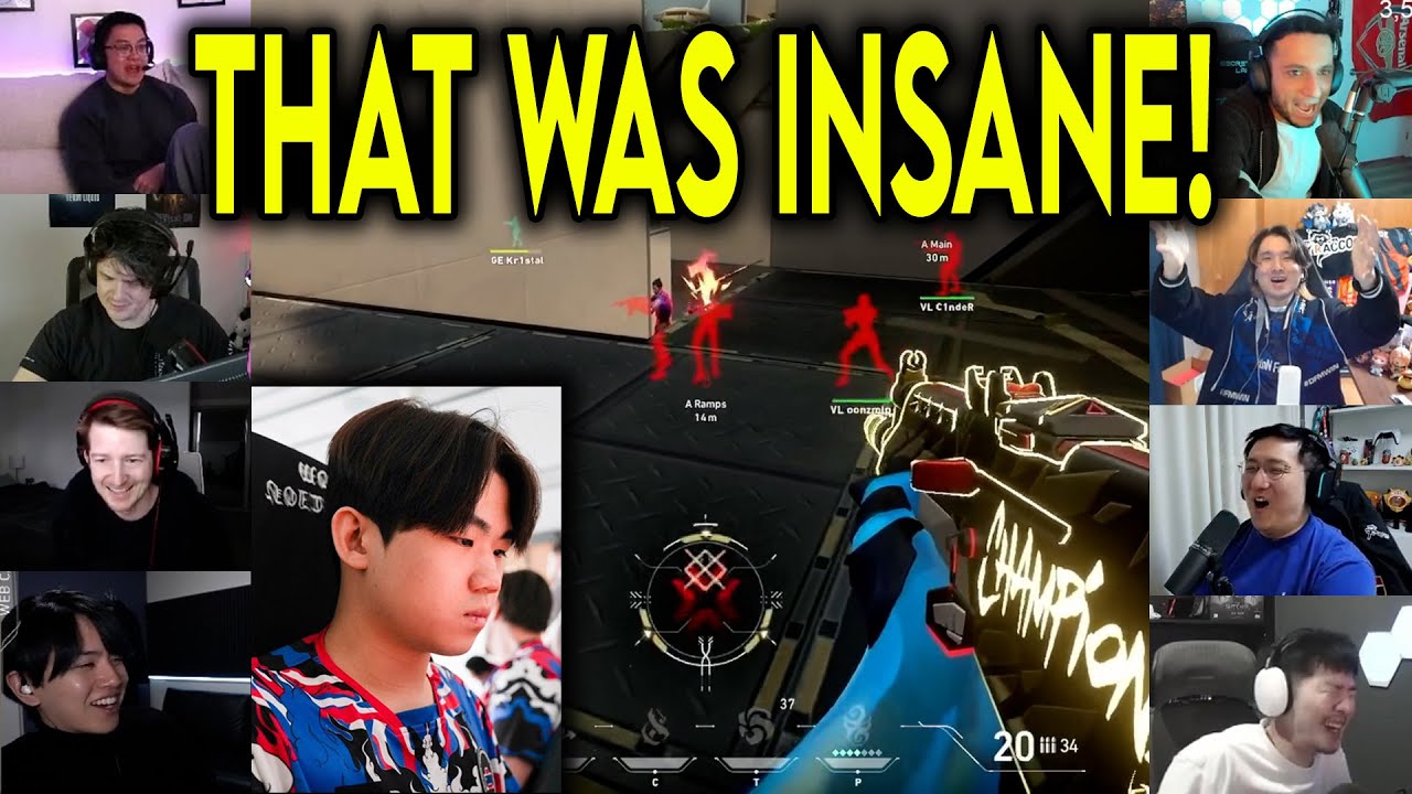 Valorant Streamers Reacts To GE UdoTan CRAZY ACE Against VL In VCT