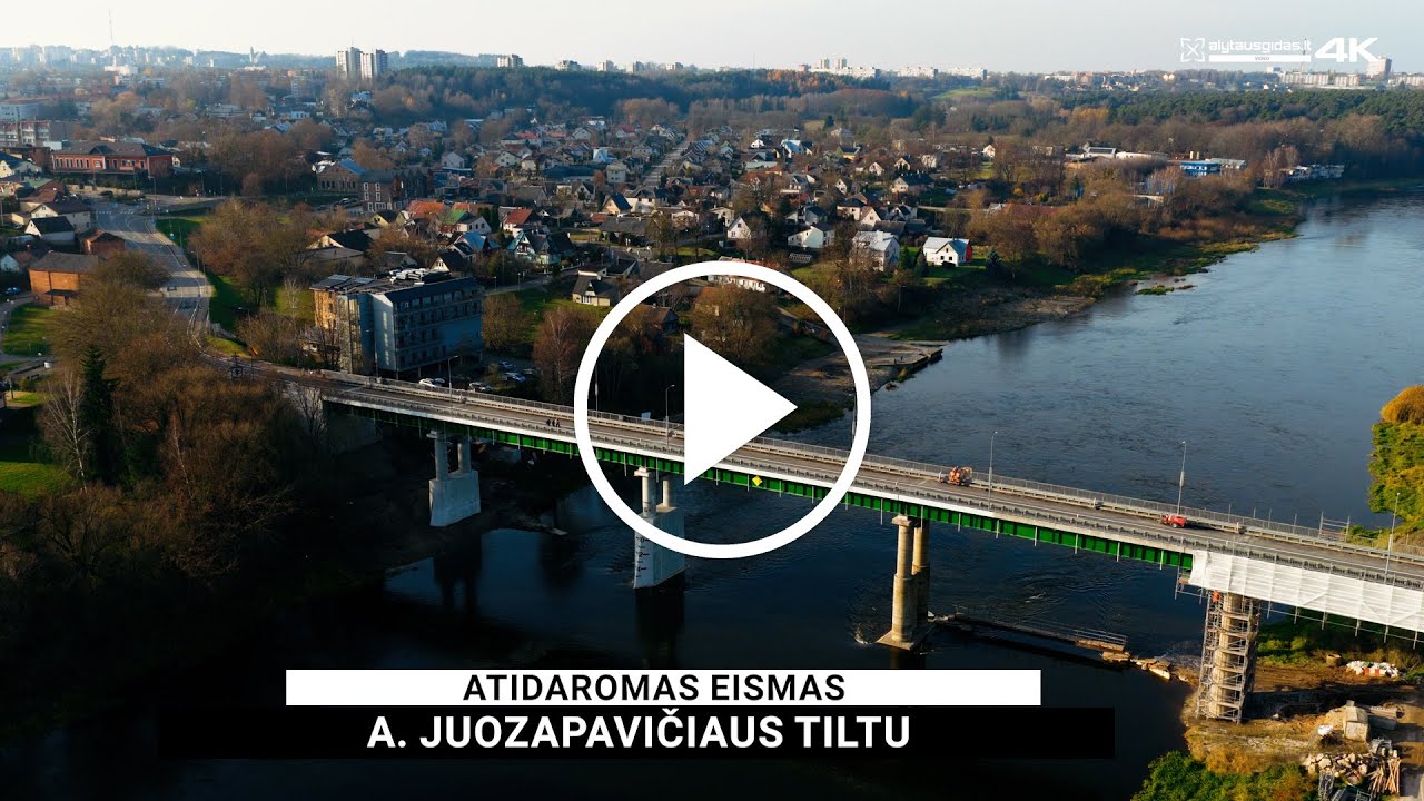 Atidaromas eismas A. Juozapavičiaus tiltu