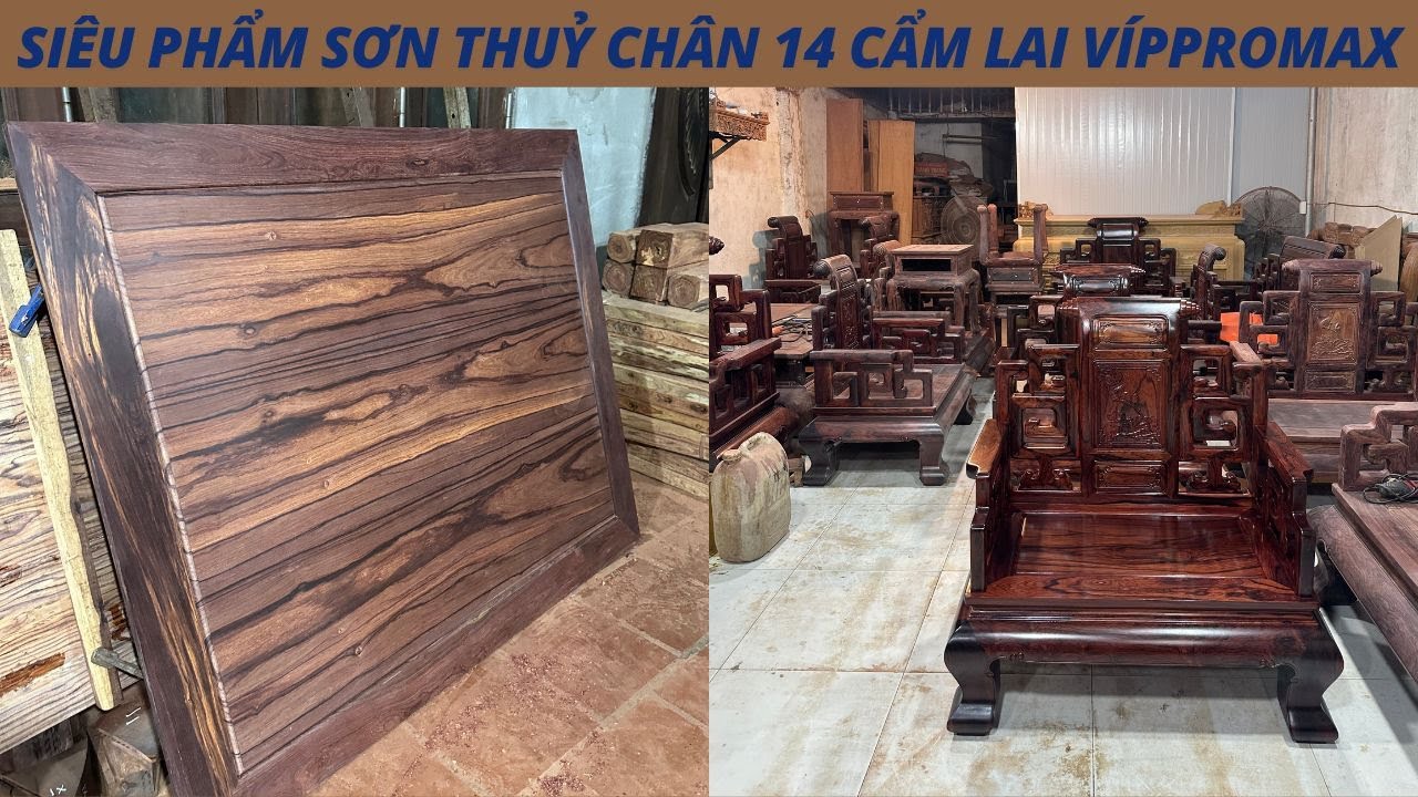 SIÊU PHẨM BỘ BÀN GHẾ SƠN THUỶ CHÂN 14 GỖ CẨM LAI LÀO VÍPPROMAX#dogosangtrang #banghesonthuy #dogo