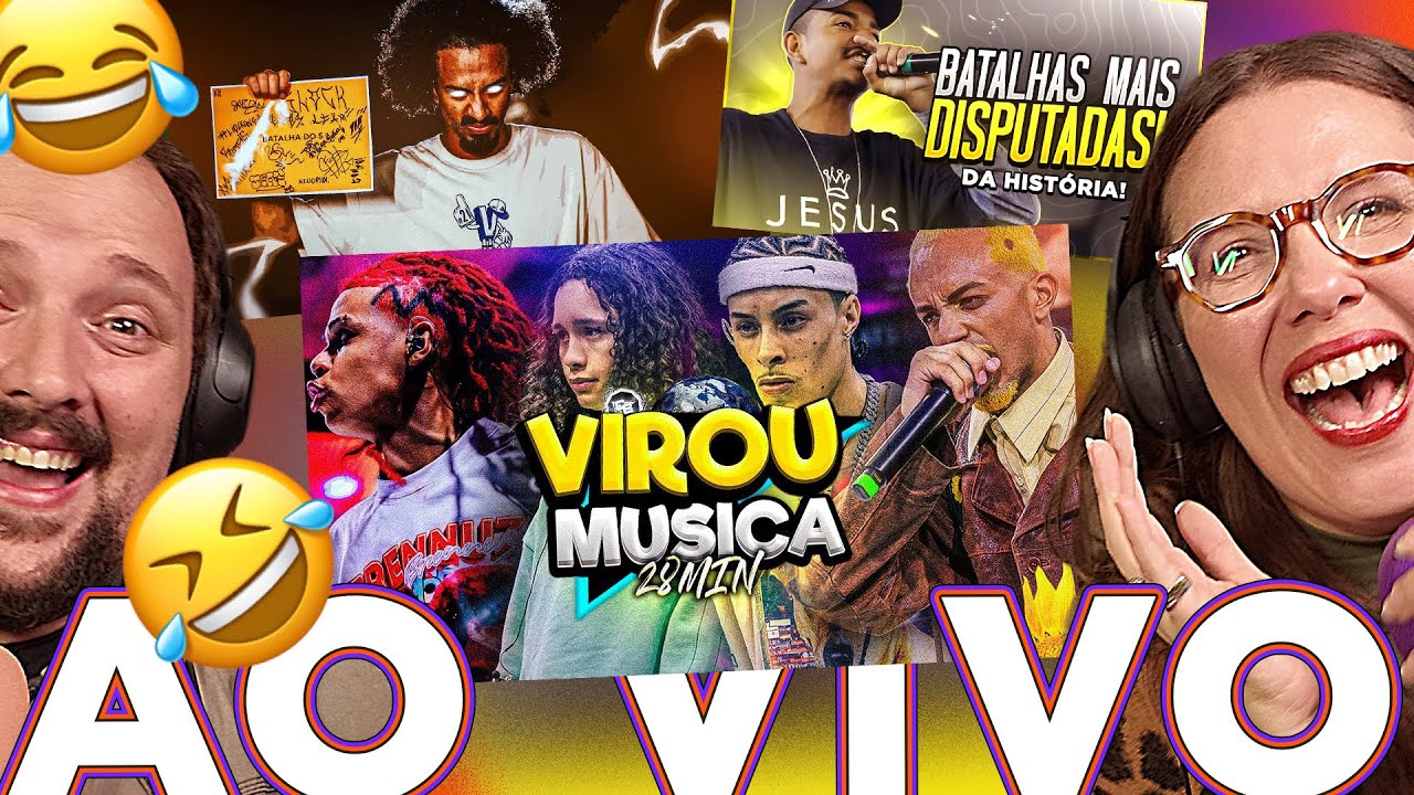 REACT AO VIVO - 28 MINUTOS de ROUND de BATALHA VIRANDO MÚSICA! eu nunca vi o BARRETO rimando ASSIM!