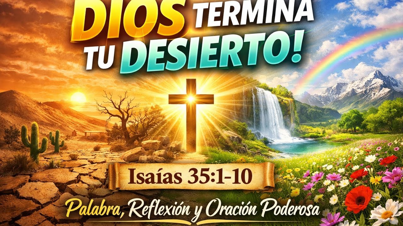 🌵✨ DIOS TERMINA TU DESIERTO | Isaías 35:1-10 | Palabra, Reflexión y Oración Poderosa