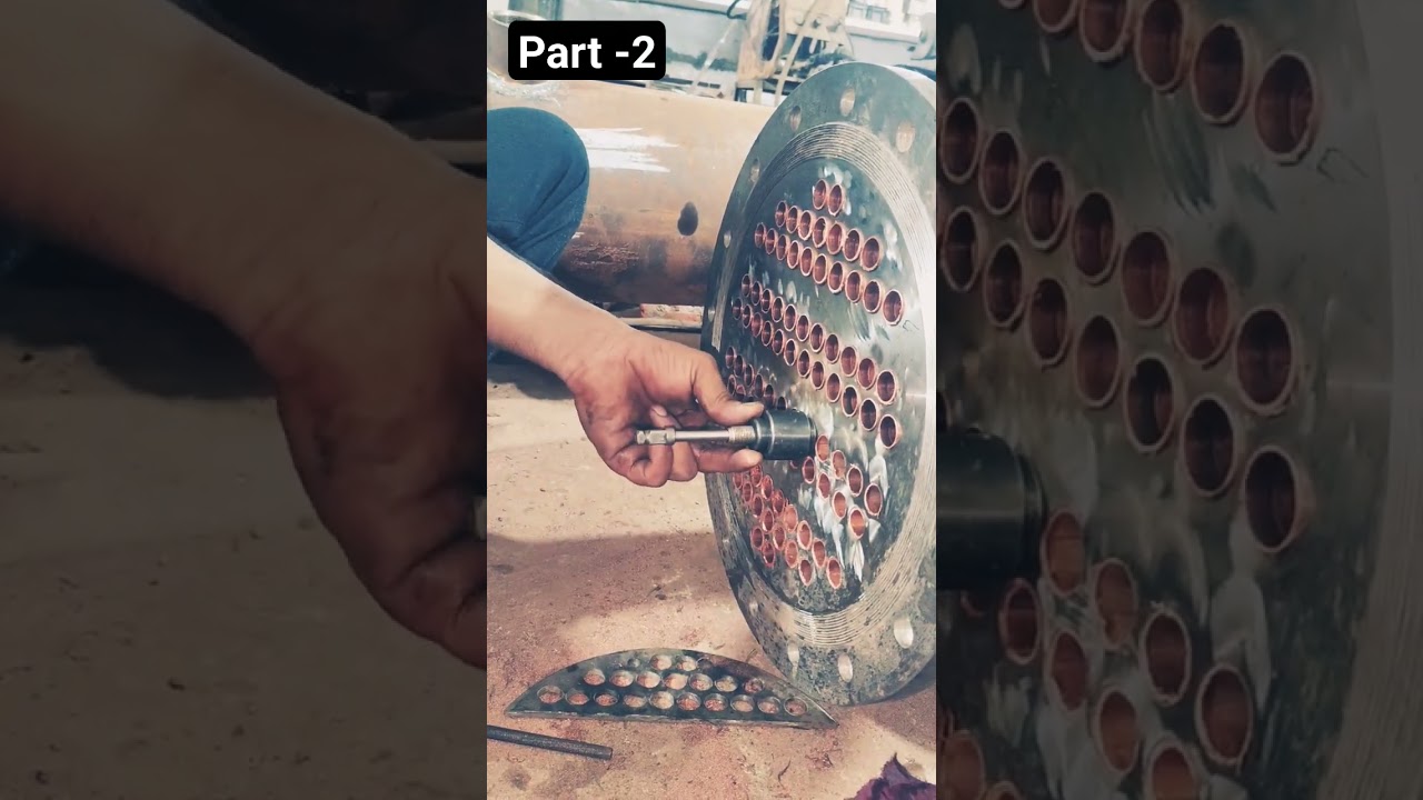 Full video Tube Expansion in Heat Exchanger !! Condenser Tube Expansion !! 