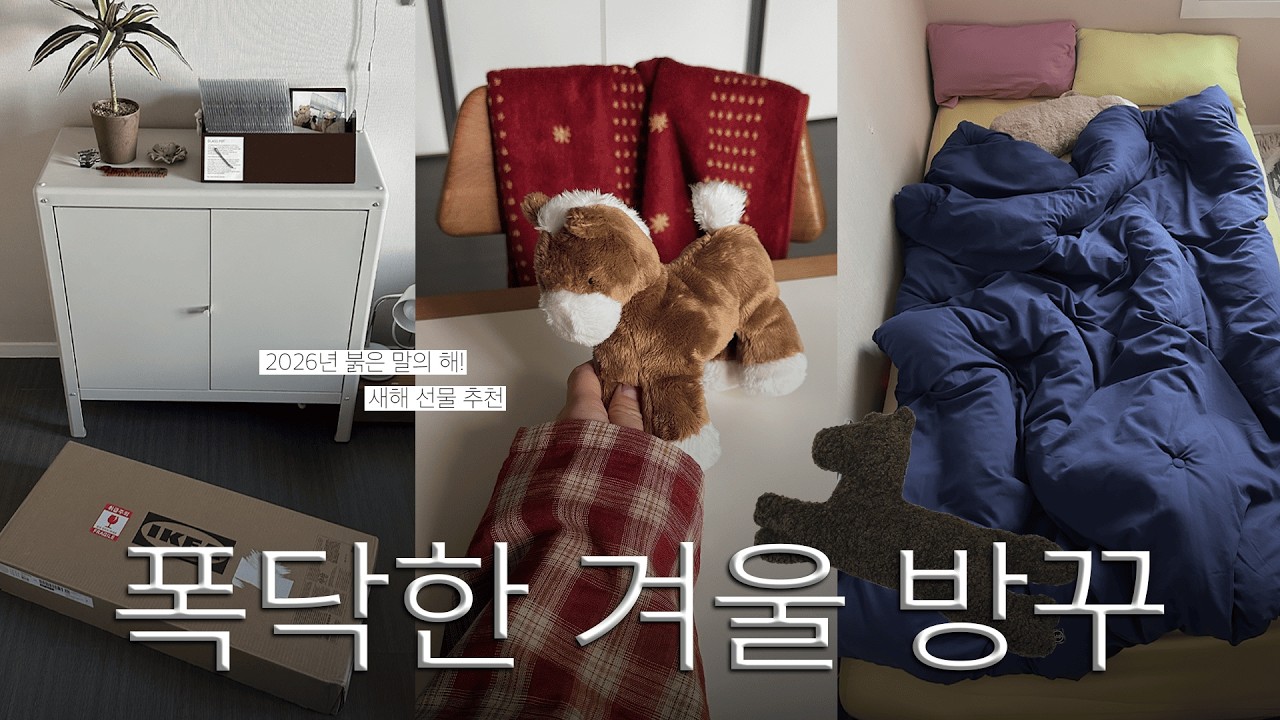 재택근무자의 4평 방꾸미기☁️ 센스있는 2026년 새해 선물 추천! ㅣ이케아 콜비에른, 스파오x999휴머니티 파자마, 대전 꿈돌이 컵라면