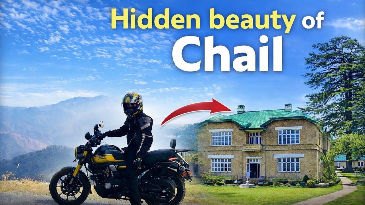 Hidden Beauty of Chail 😍 | Shimla to Chail Bike Ride on TVS Ronin | Chail Palace Tour |